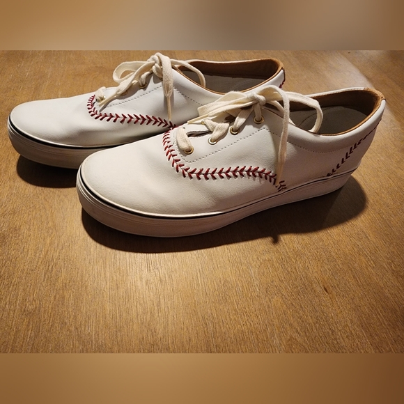 Vintage Baseball Keds Women's Champion Pennant Leather Sneaker - Picture 2 of 10